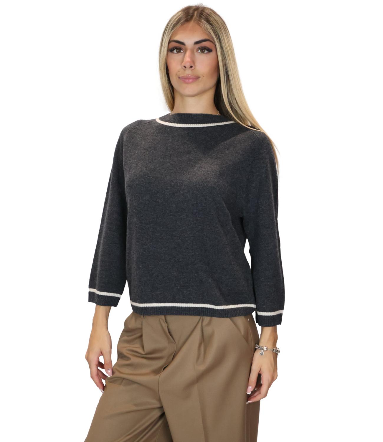 Emme Marella Maglia da Donna - Grigio Scuro Melange - 2625366241200