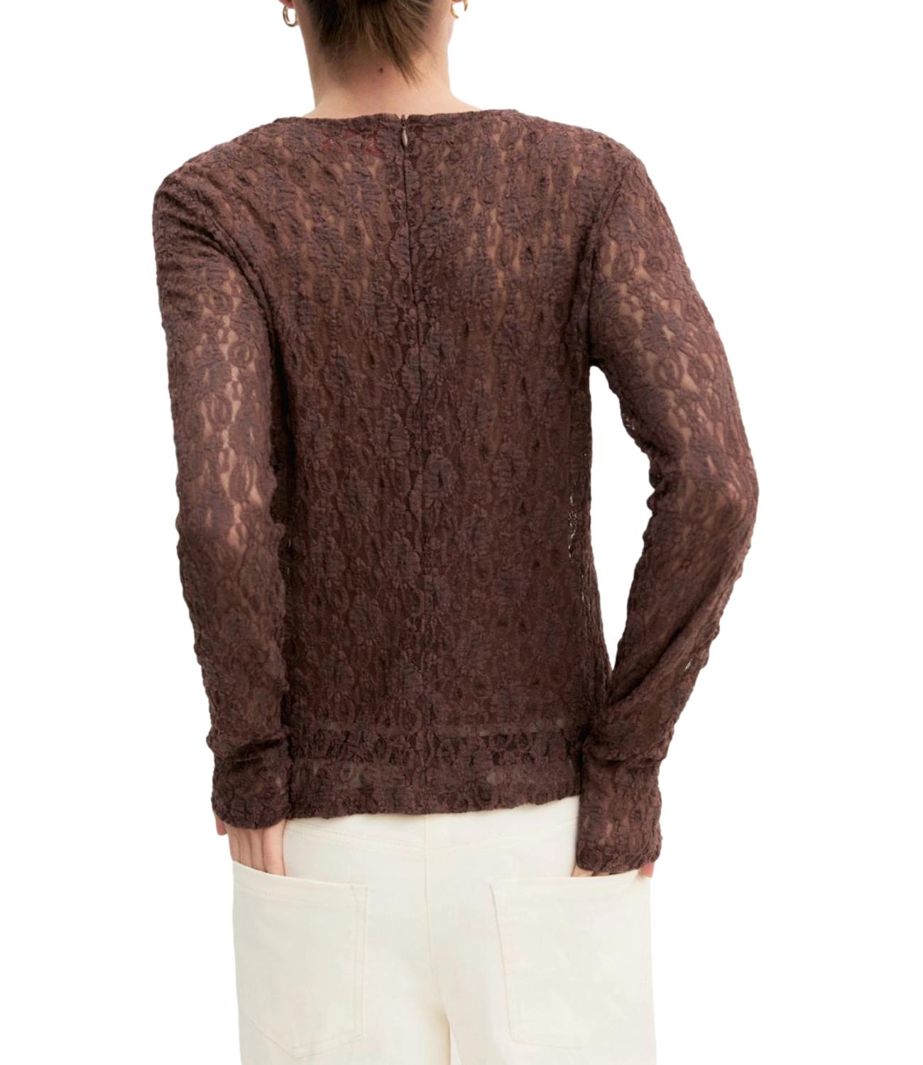 Emme Marella T-Shirt da Donna - Marrone - 2625976041200