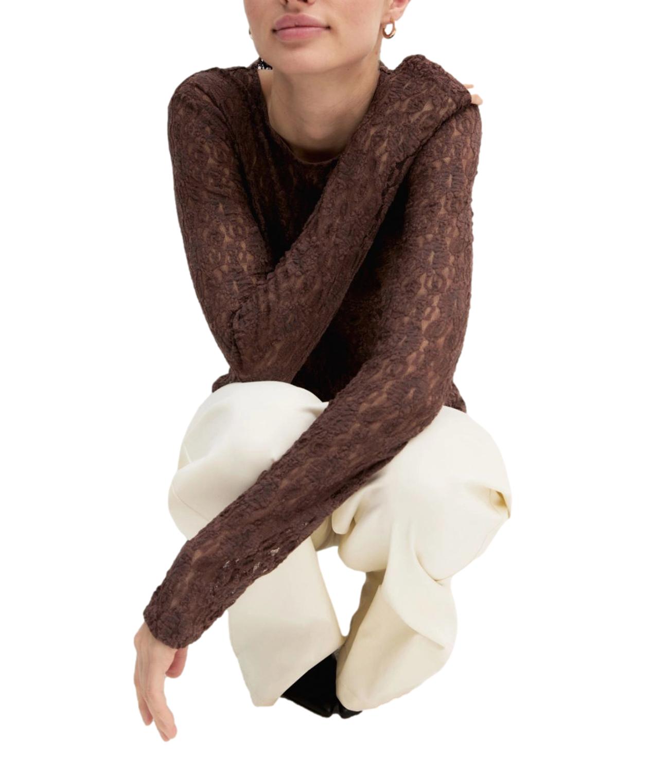Emme Marella T-Shirt da Donna - Marrone - 2625976041200