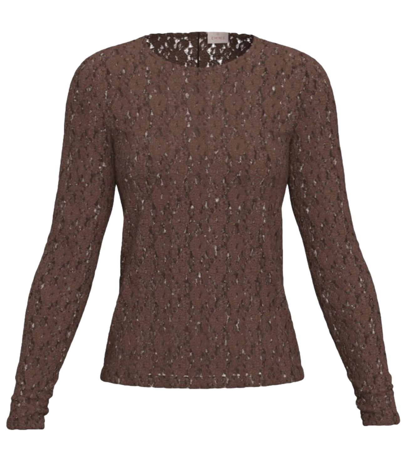 Emme Marella T-Shirt da Donna - Marrone - 2625976041200