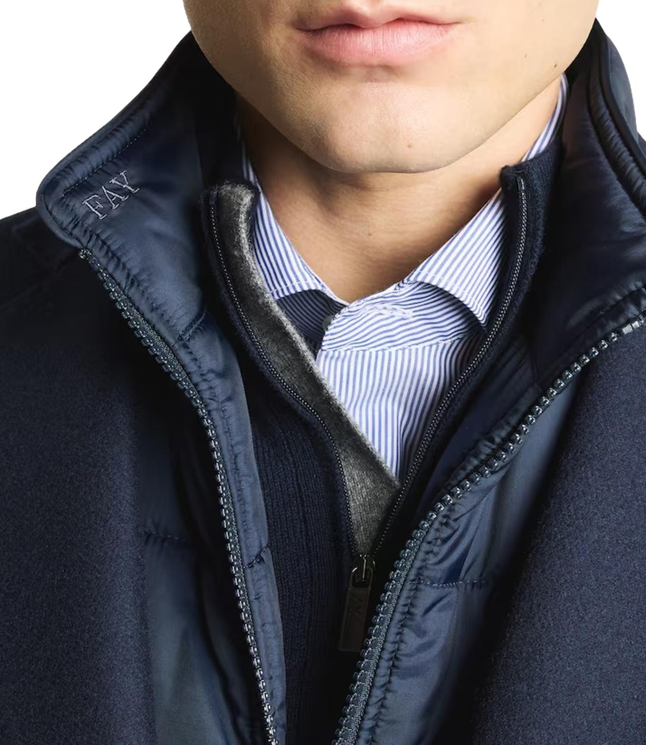 Fay Cappotto da Uomo - Blu Scuro - Nam53531390gah