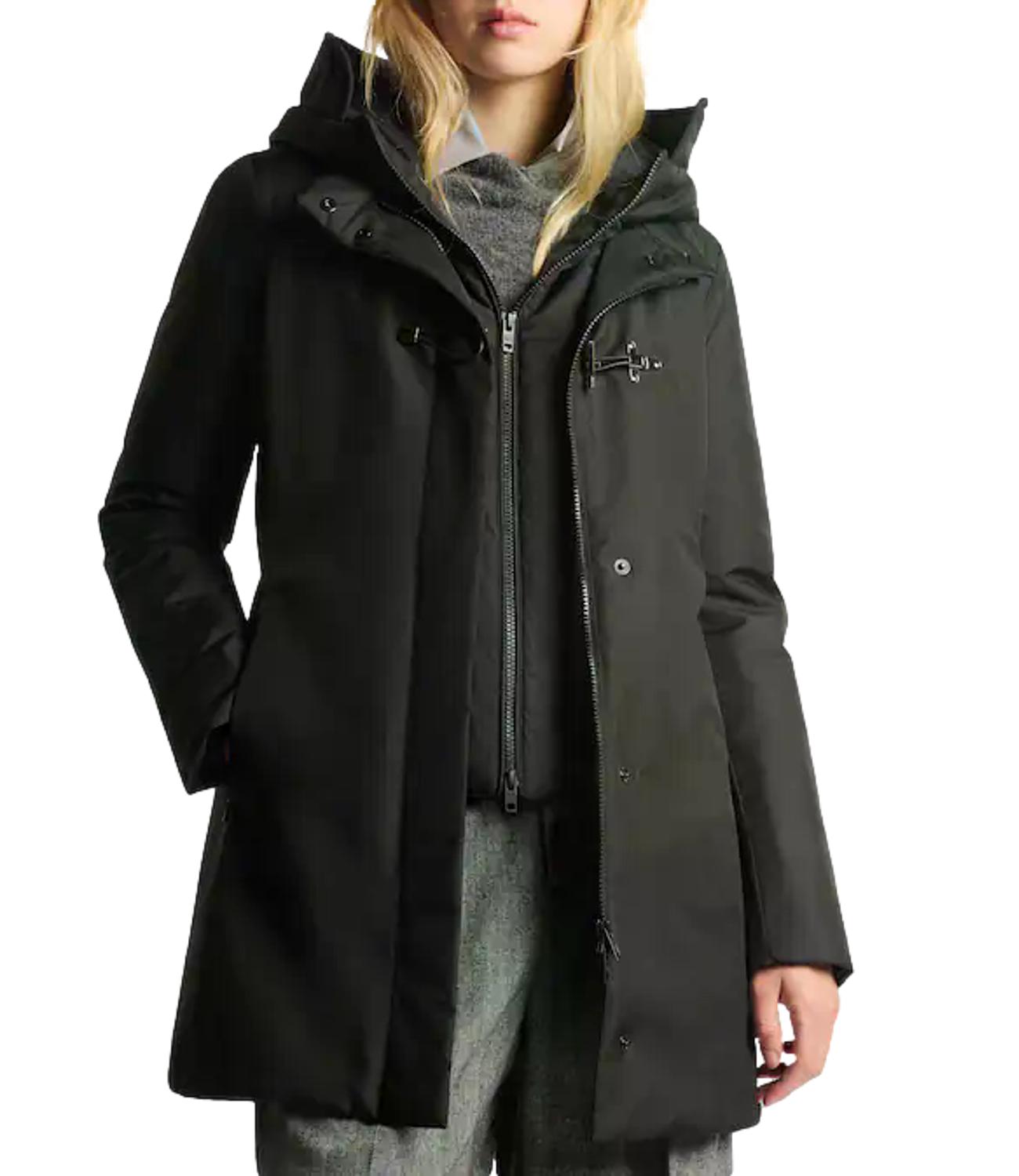Fay Toggle Coat Tecnico nero donna