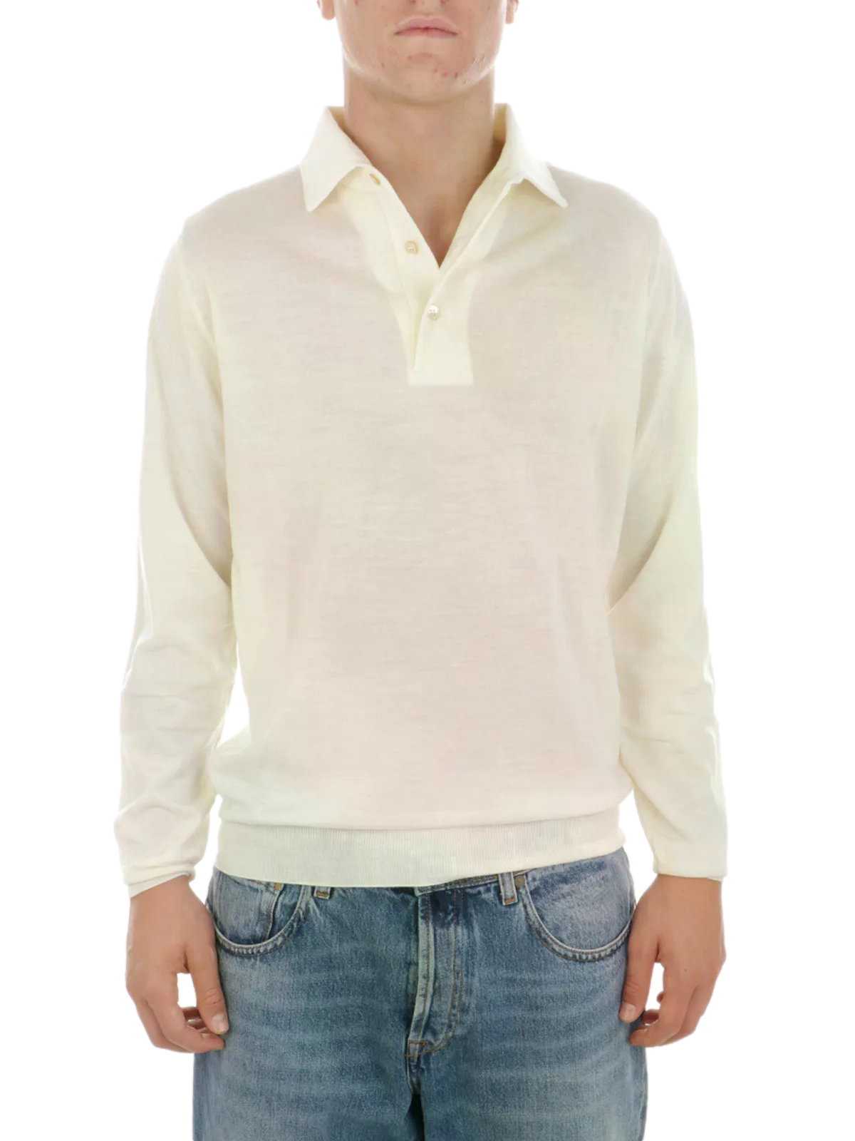 Filippo De Laurentiis Polo da Uomo - Latte - Pl1mlparrm16r
