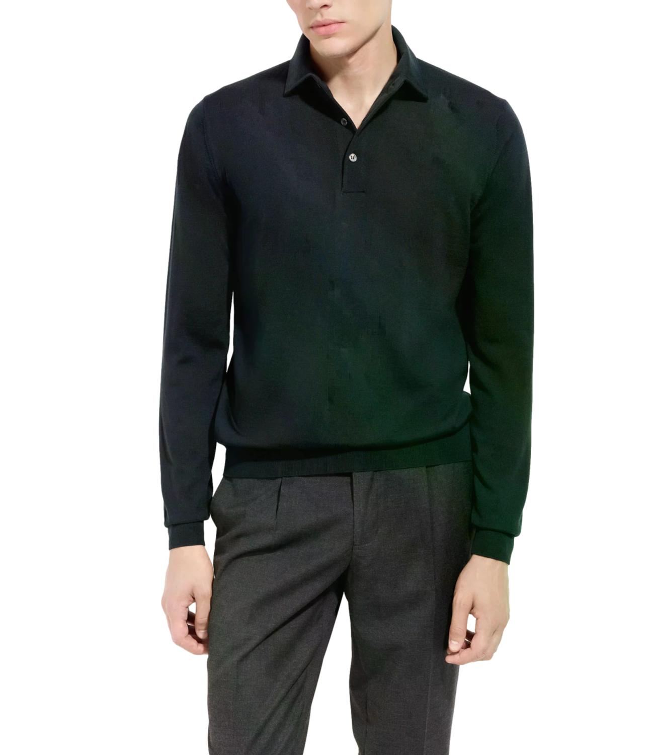 Polo Filippo De Laurentiis Collo Con Paramontura Verde Scuro