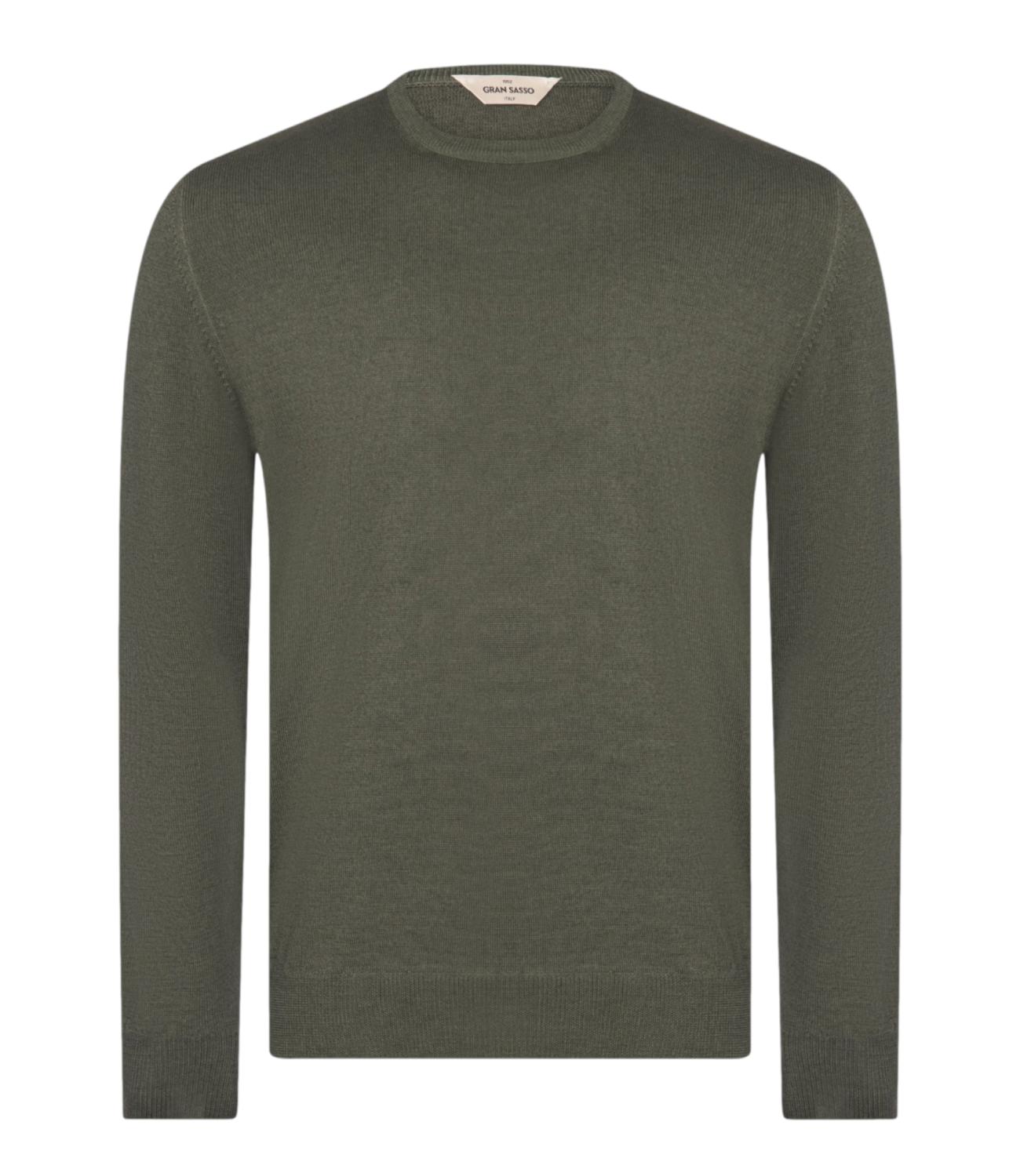Gran Sasso Pullover da Uomo - Verde Muschio - 55167/14290