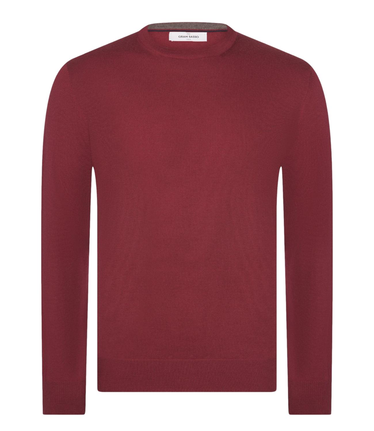 Gran Sasso Pullover da Uomo - Bordeaux - 55167/19690
