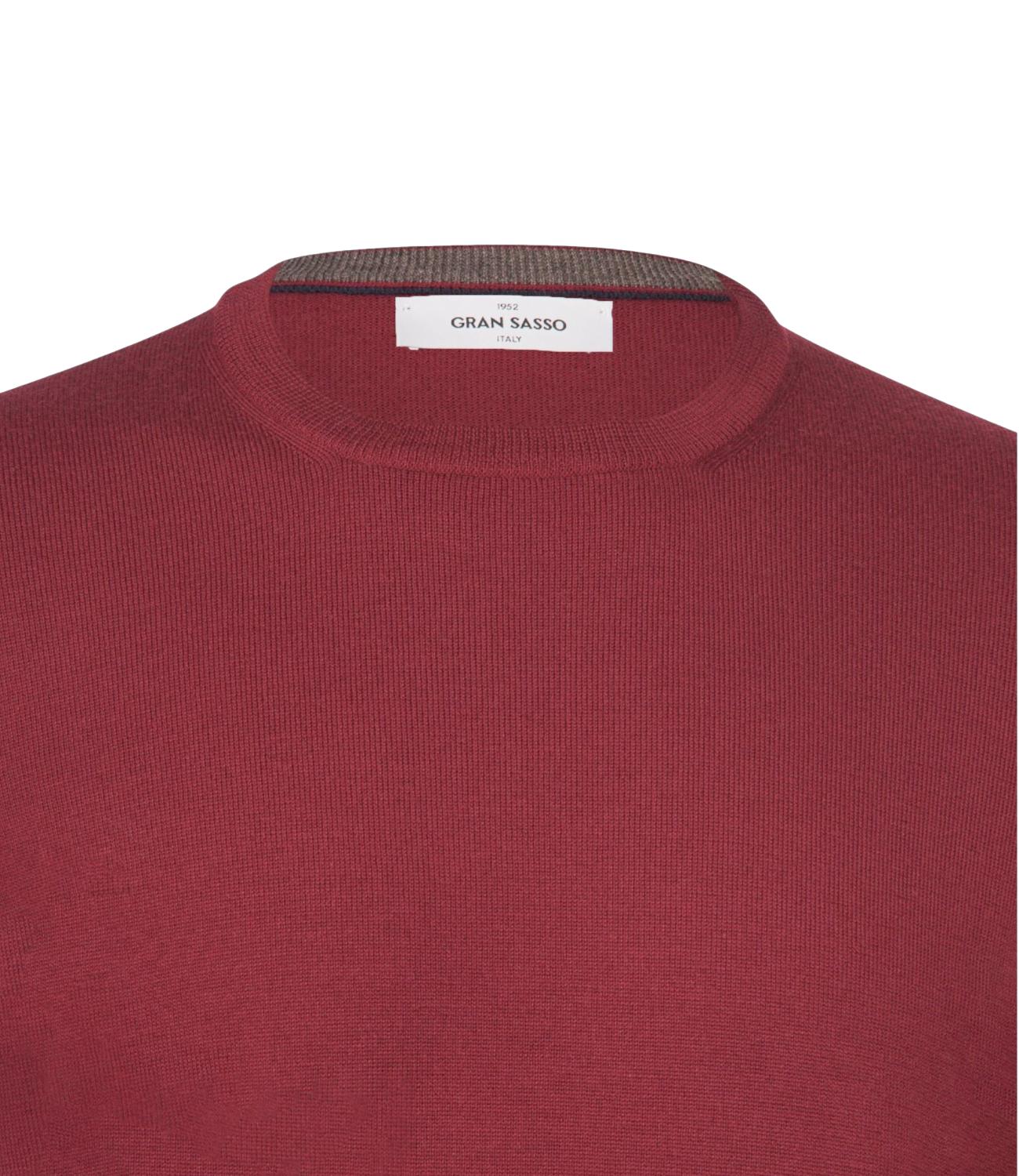 Gran Sasso Pullover da Uomo - Bordeaux - 55167/19690