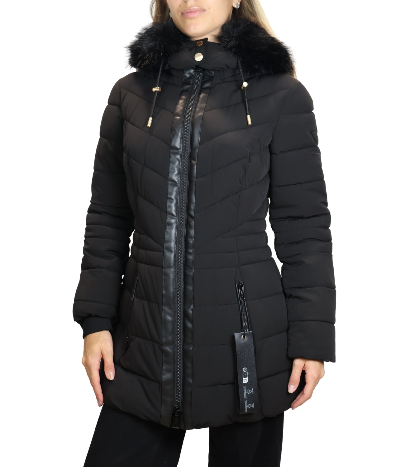Guess Giubbino da Donna - Jet Black A996 - W6bl77w4713