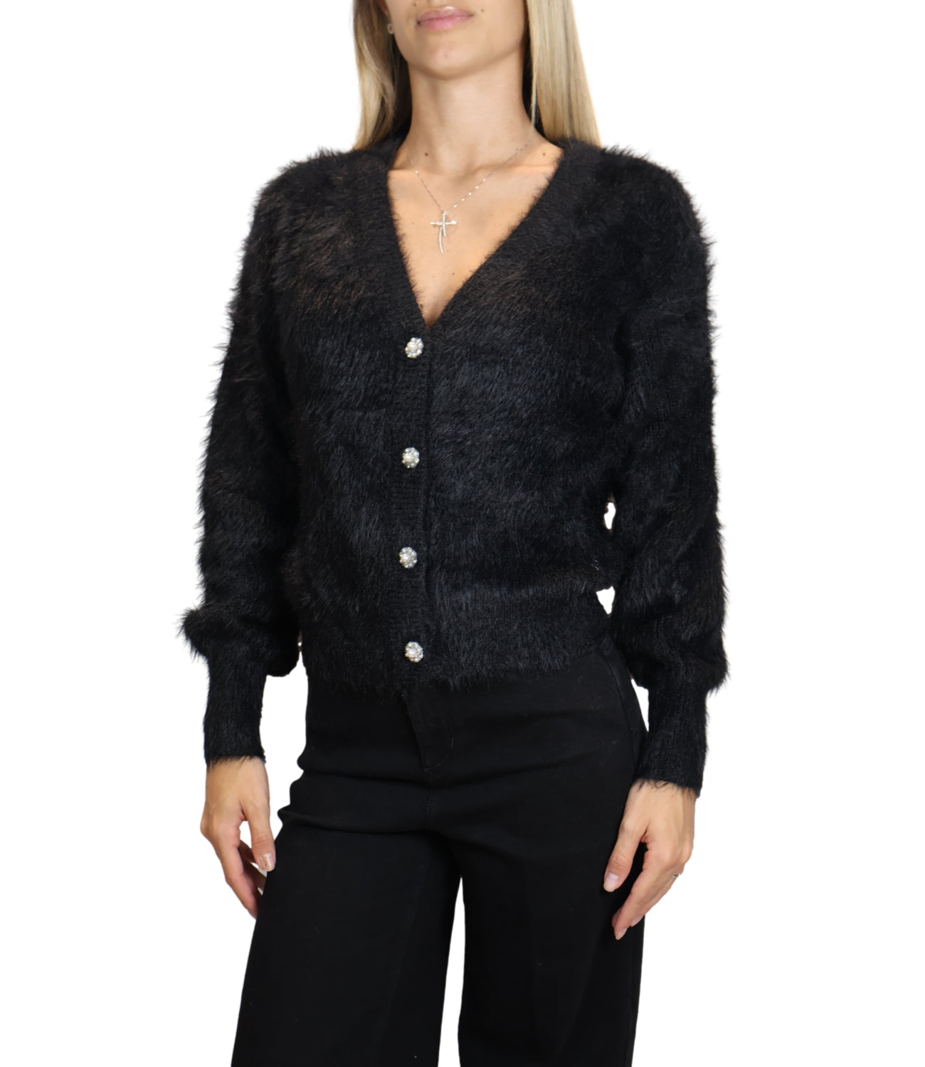Guess Cardigan da Donna - Jet Black A996 - W6br26z1408