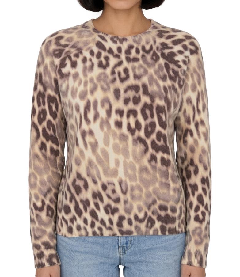Guess Maglia da Donna - Shaded Leopard Print - W6br46z1445