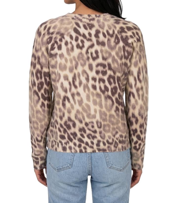 Guess Maglia da Donna - Shaded Leopard Print - W6br46z1445