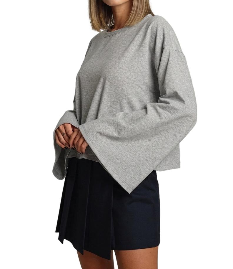 Have One Maglia da Donna - Grigio Melange/viola/olio U - MxT-R200