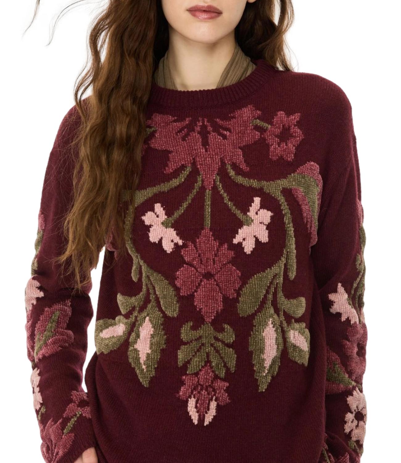 Iblues Maglia da Donna - Rosso Vino - 2627366232200