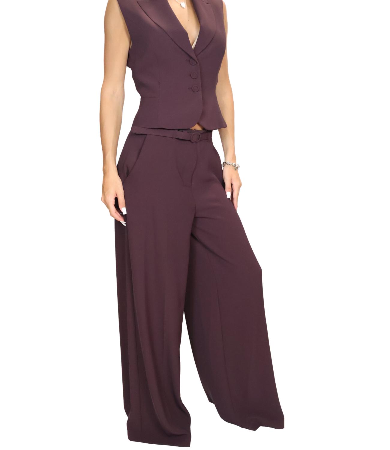 Imperial Pantalone da Donna - Plum Noir - P7j7mhxc