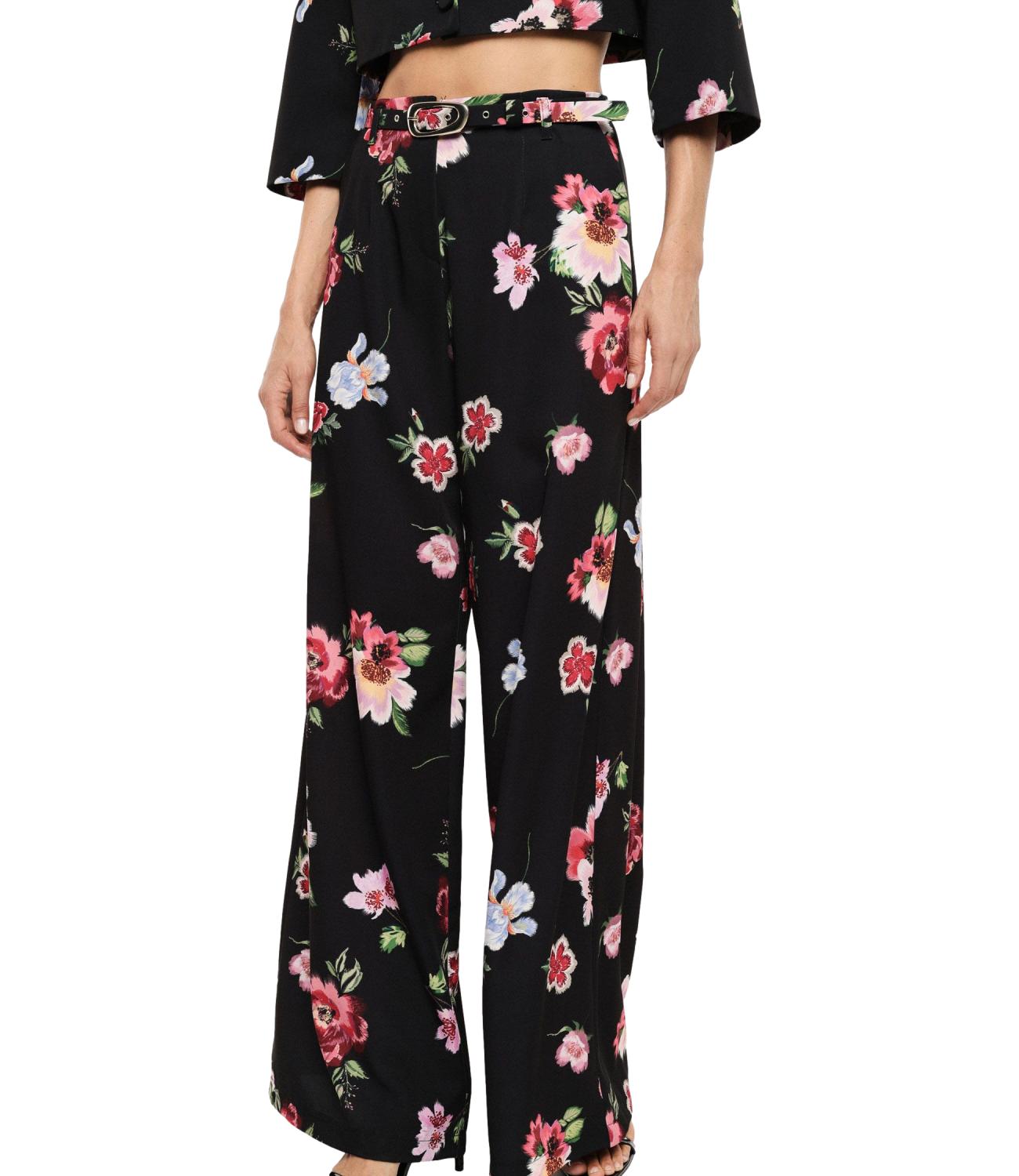 Imperial Pantalone da Donna - Nero/multicolor - P8g2mhyc