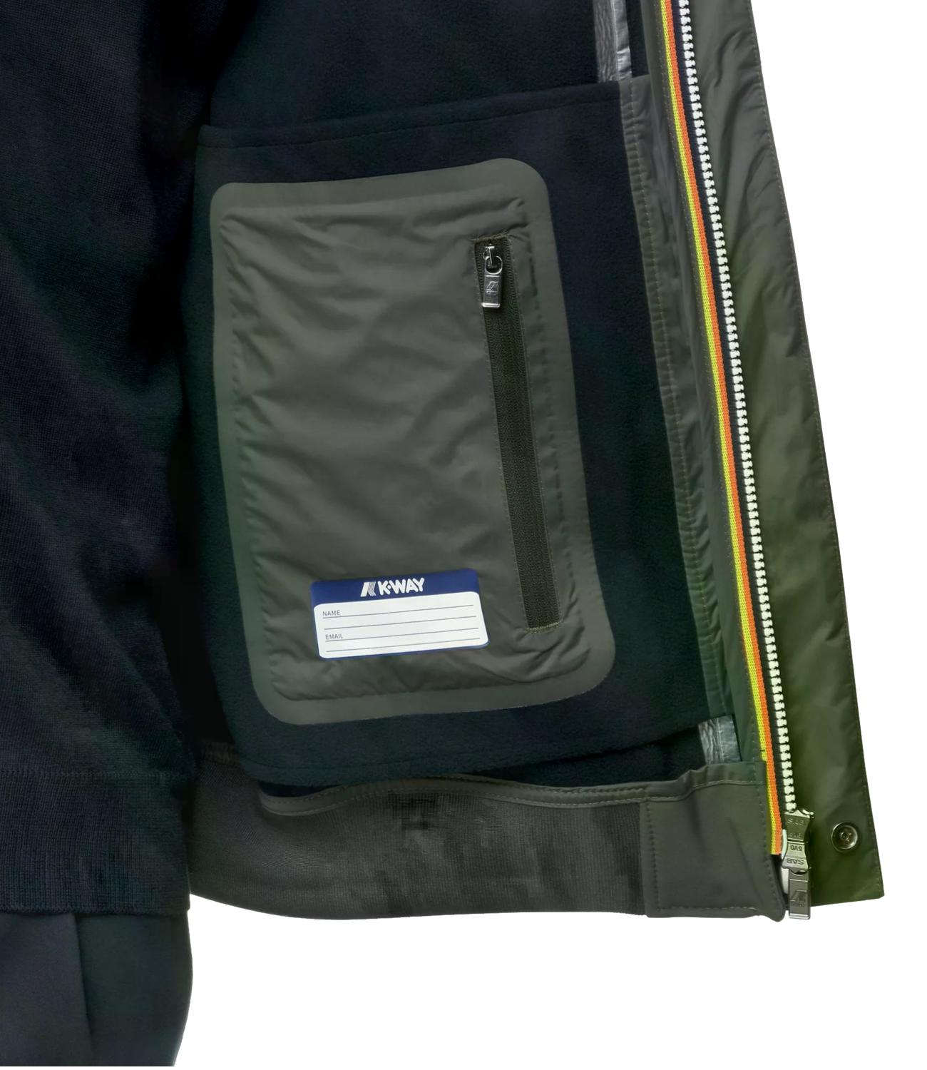 K-Way Giacca da Uomo - Green Blackish - Blue Depth - K3135kw