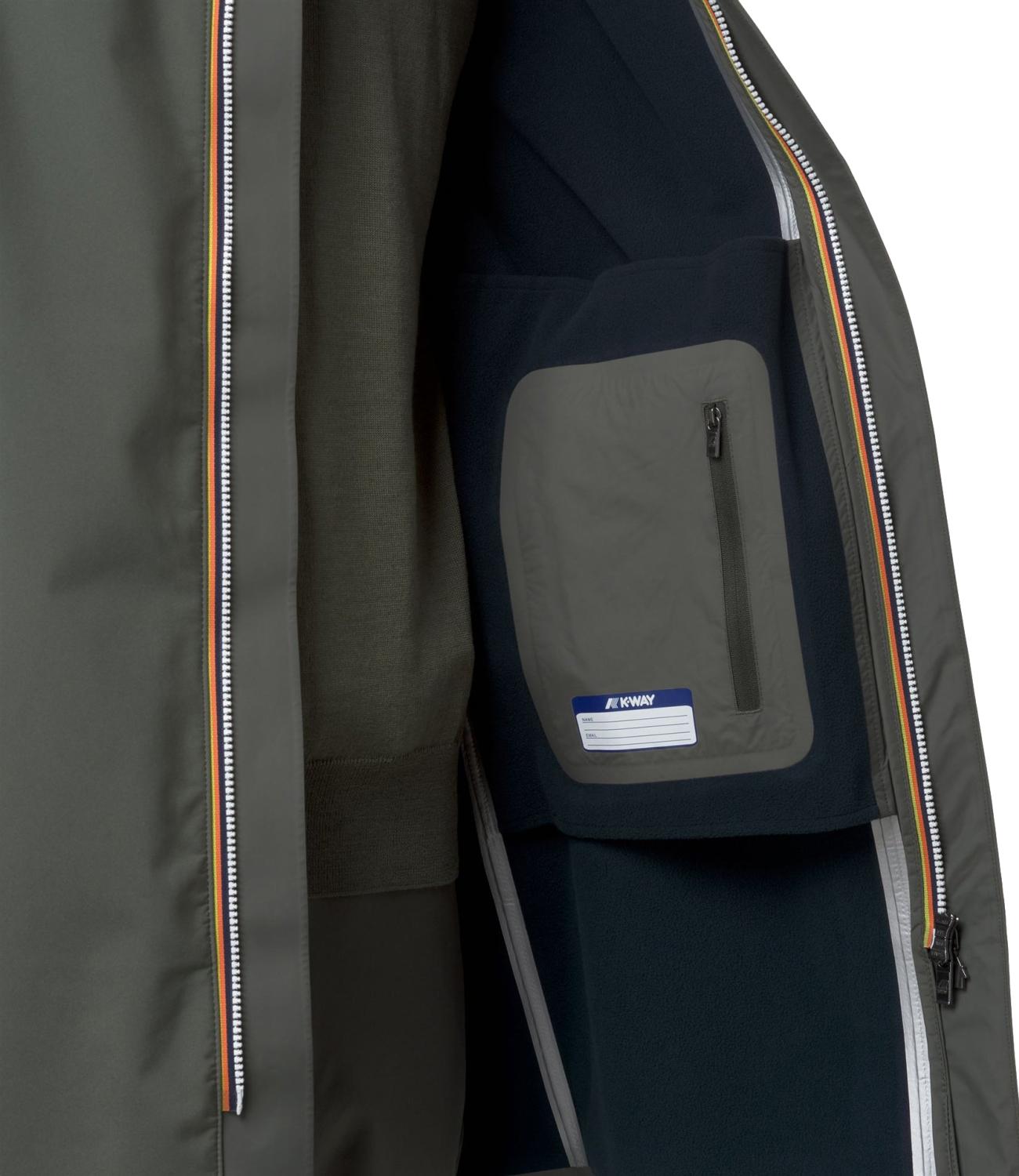 K-Way Giacca da Uomo - Green Blackish - Blue Depth - K7126ww