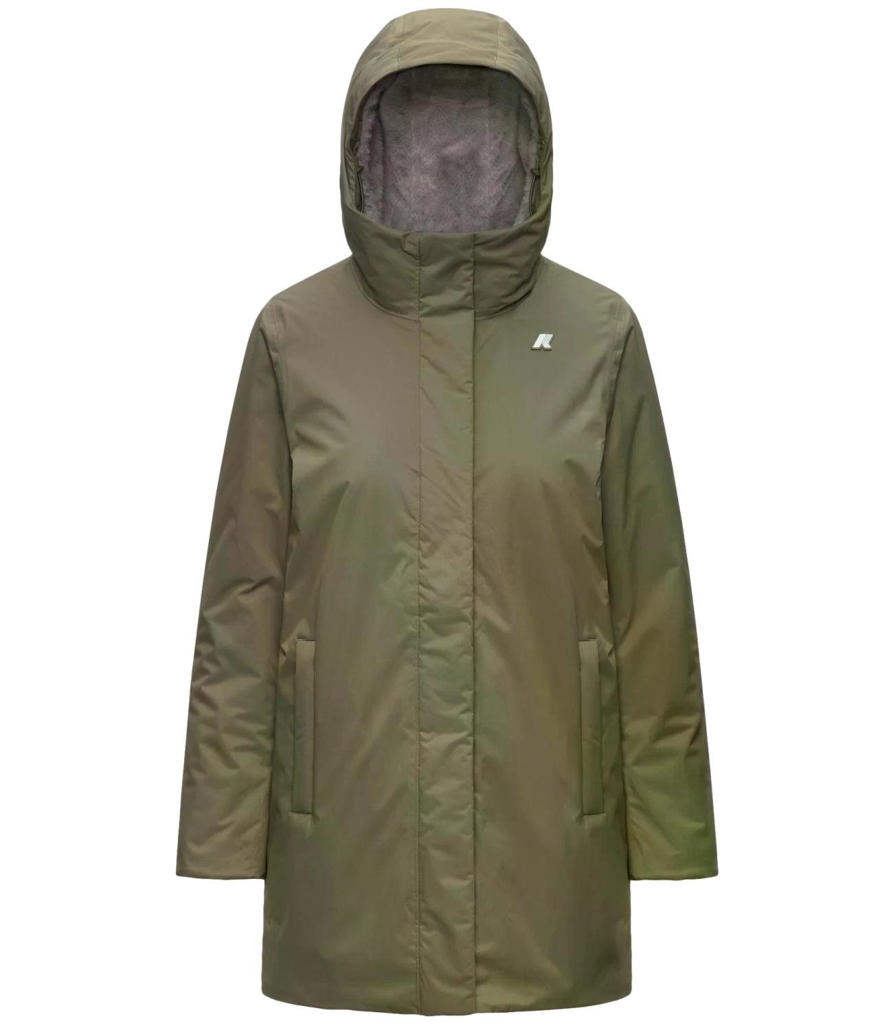 K-Way Giacca da Donna - Green Army - Grey Warm - K8144cw