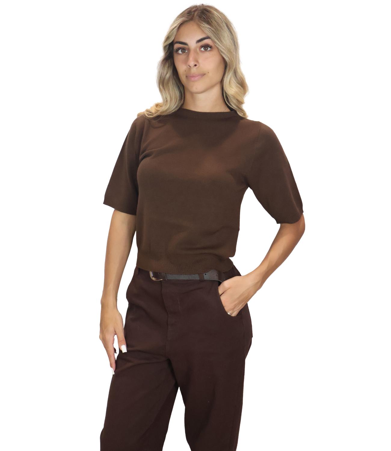 Kontatto Maglia da Donna - Moka - 3m1704c