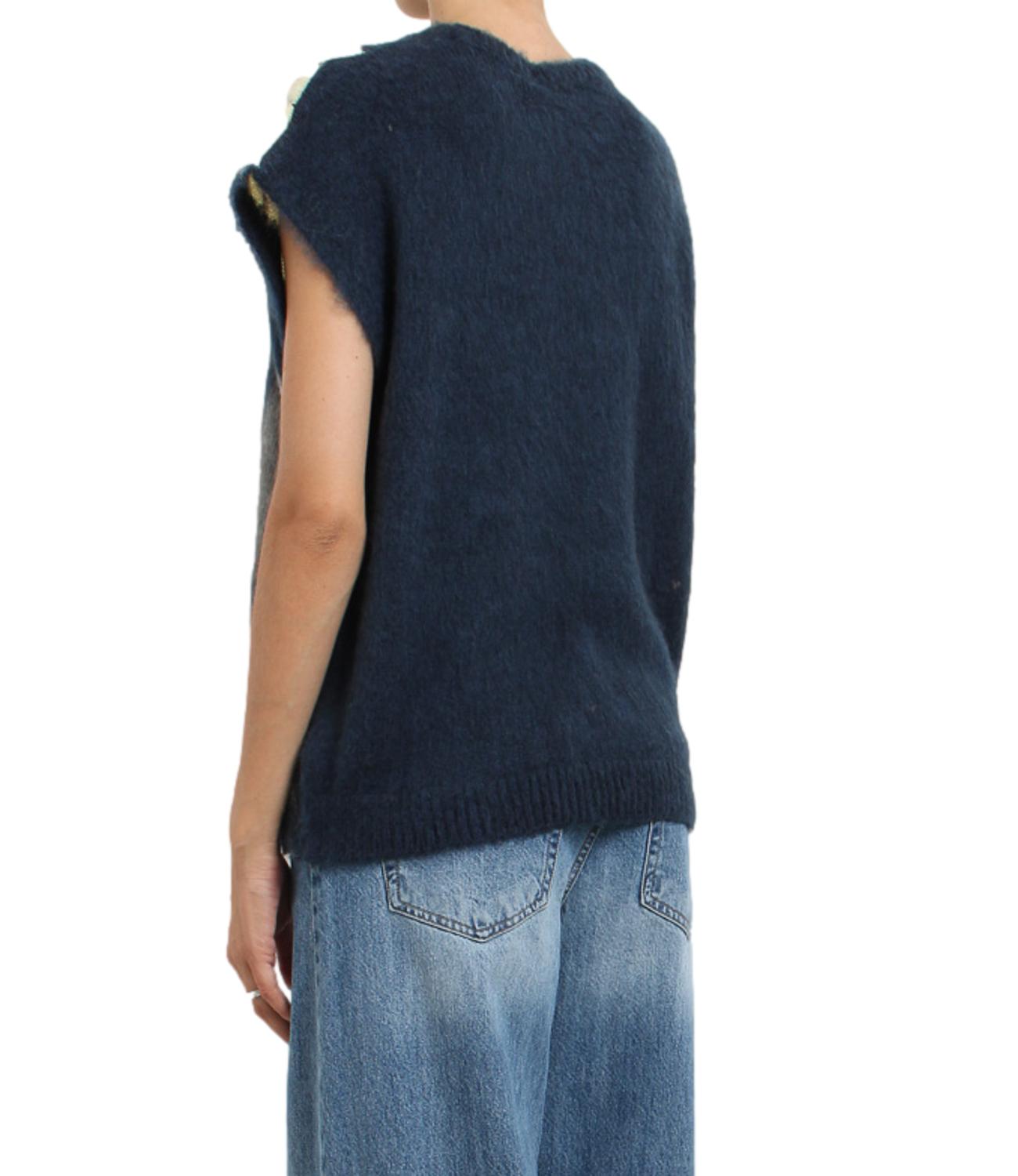 Kontatto Gilet da Donna - BlU-GiallinO-Grigio MediO-Moka - 3m1815c