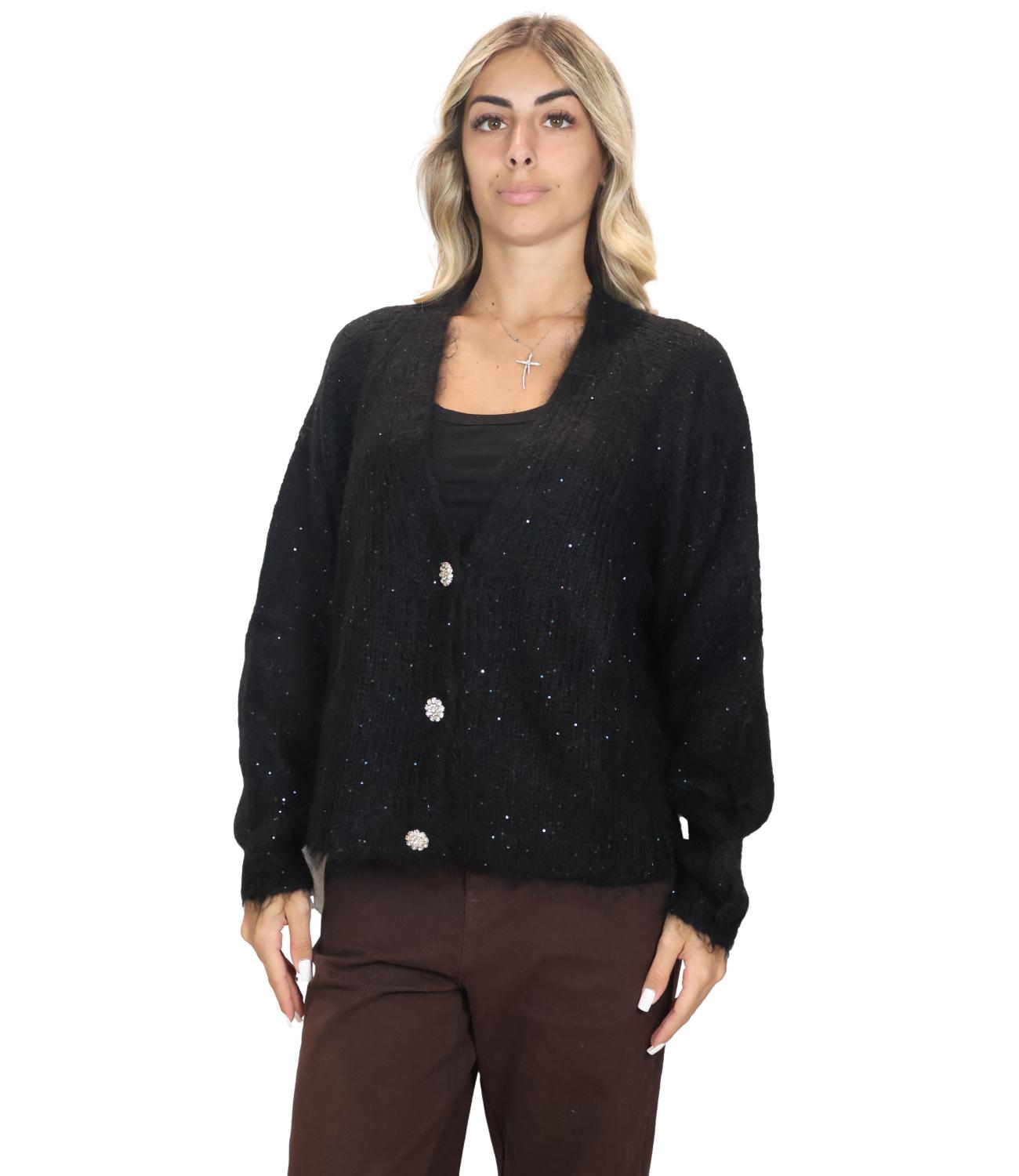 Kontatto Cardigan da Donna - NerO-Black - 3m1831c