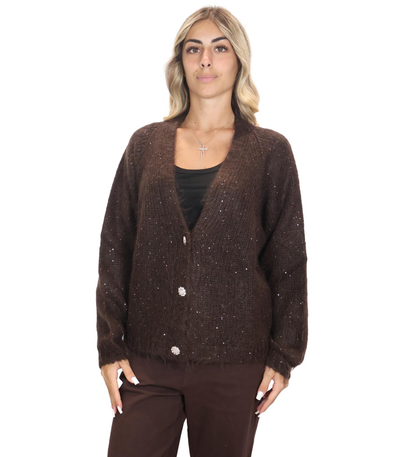 Kontatto Cardigan da Donna - Moka - 3m1831c