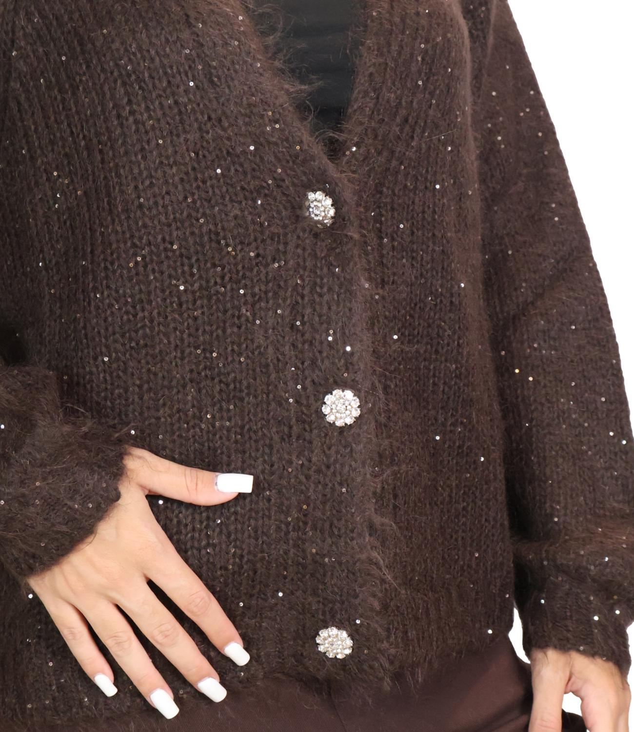 Kontatto Cardigan da Donna - Moka - 3m1831c
