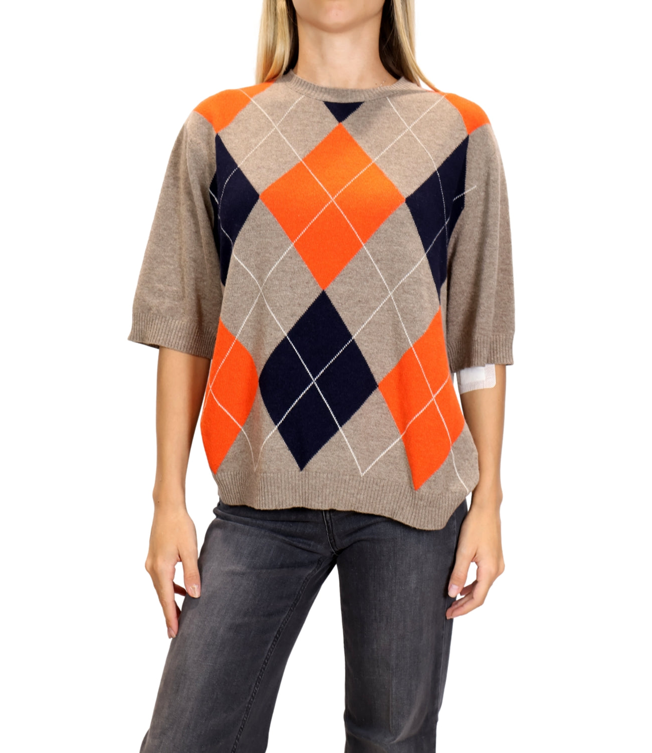 Kontatto Maglia da Donna - Tortora/arancio - 3m1937ni