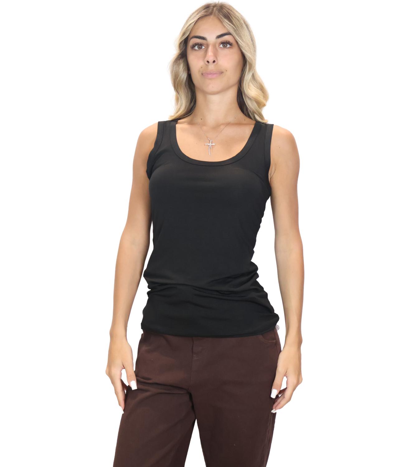 Kontatto Canotta da Donna - NerO-Black - Mr7002c