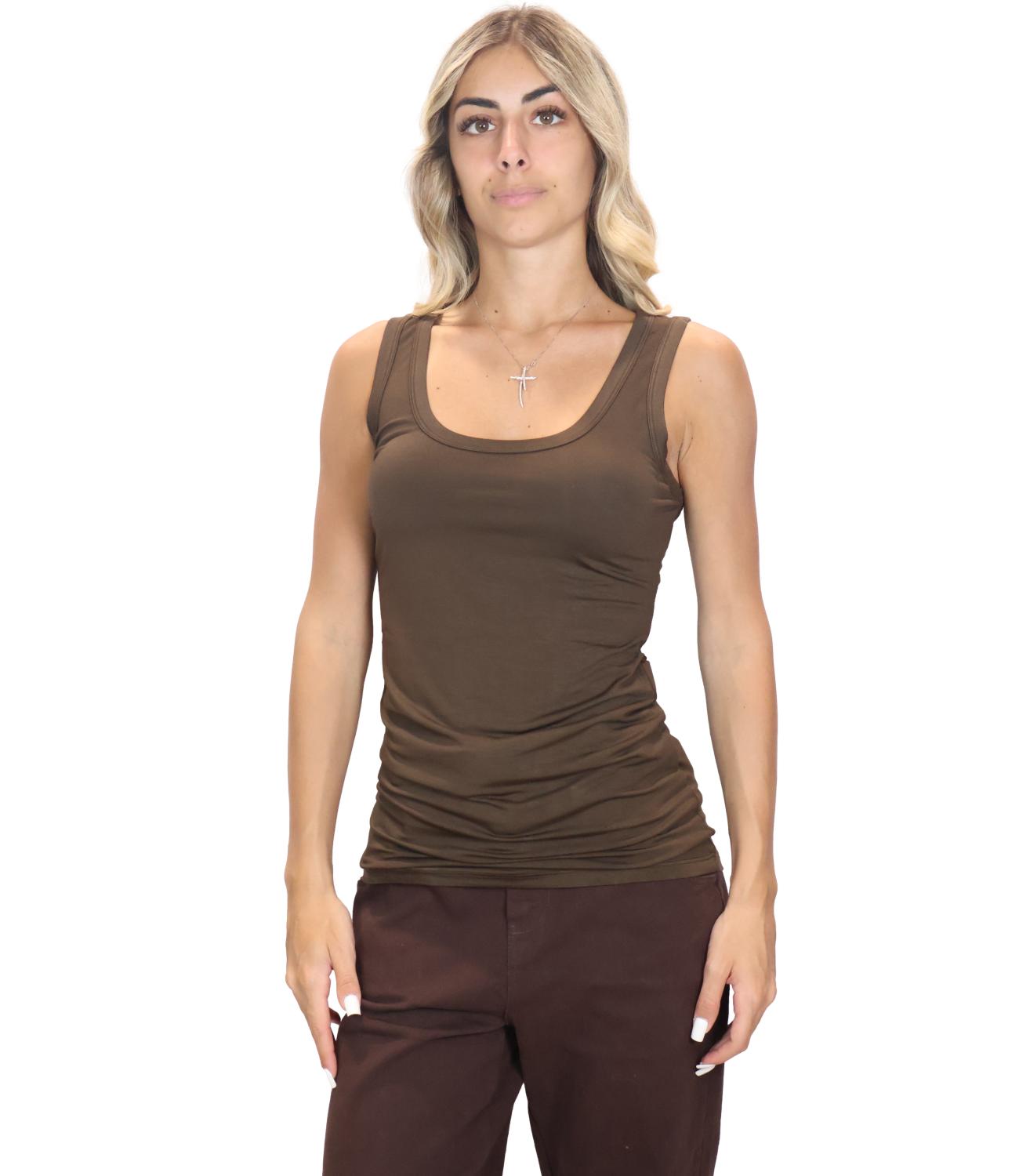 Kontatto Canotta da Donna - Moka - Mr7002c