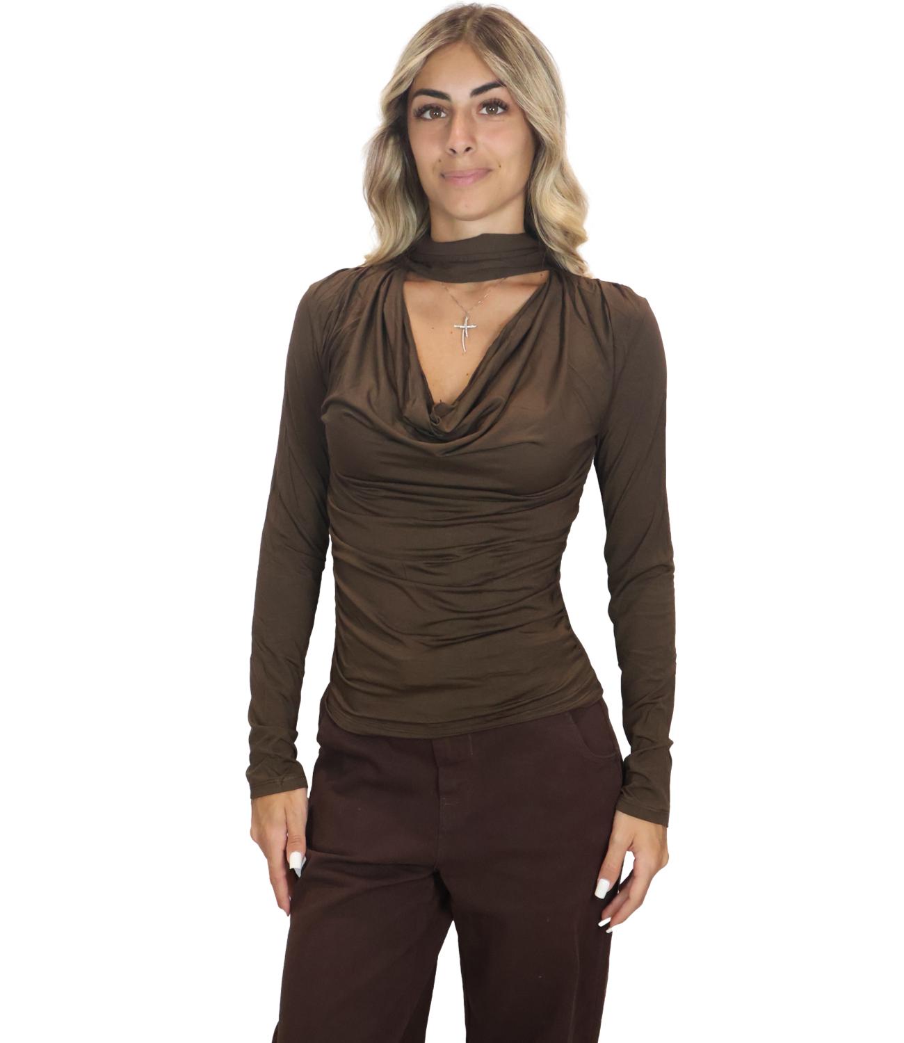 Kontatto Blusa da Donna - Moka - Mr7005c