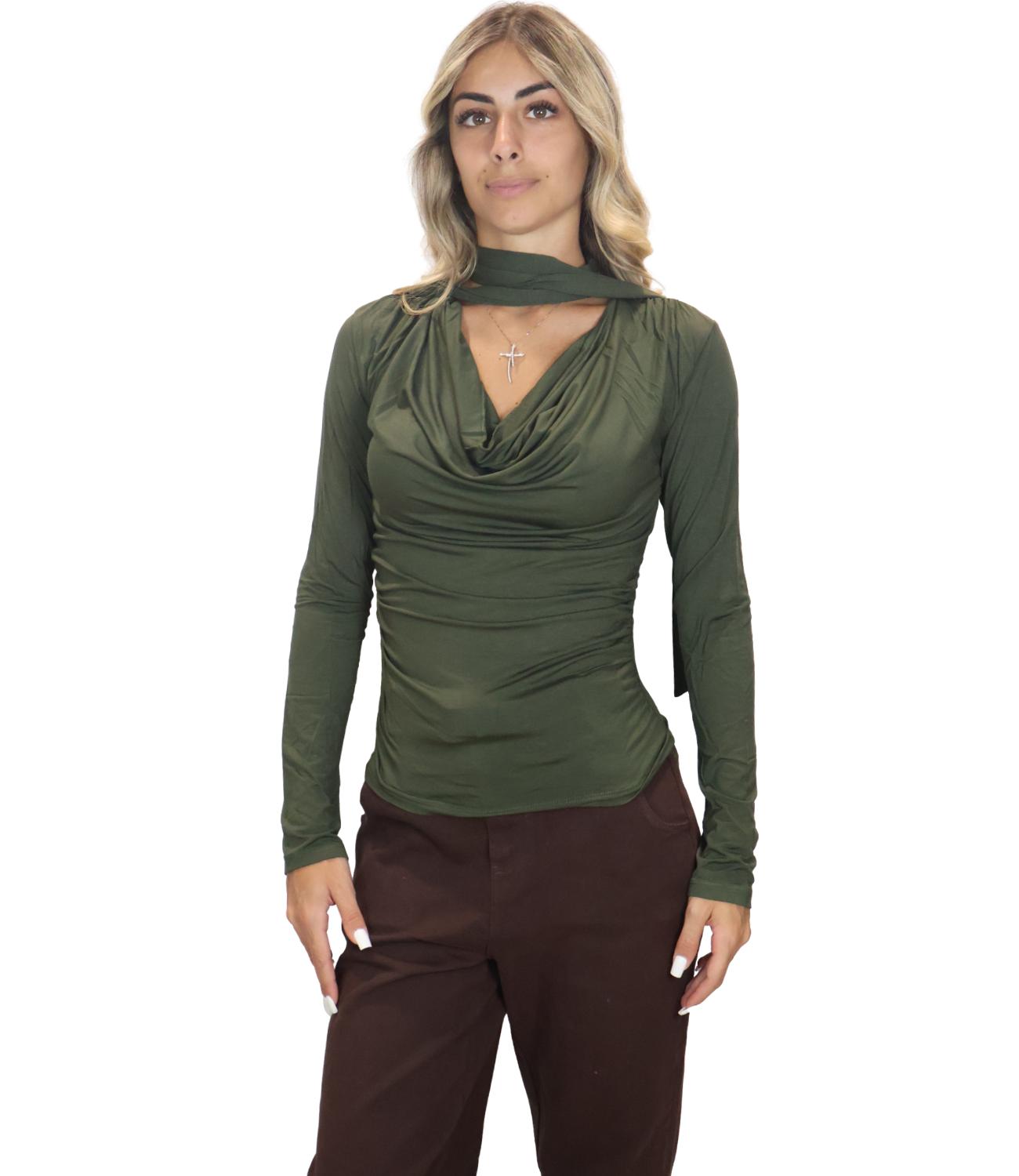 Kontatto Blusa da Donna - Khaki - Mr7005c