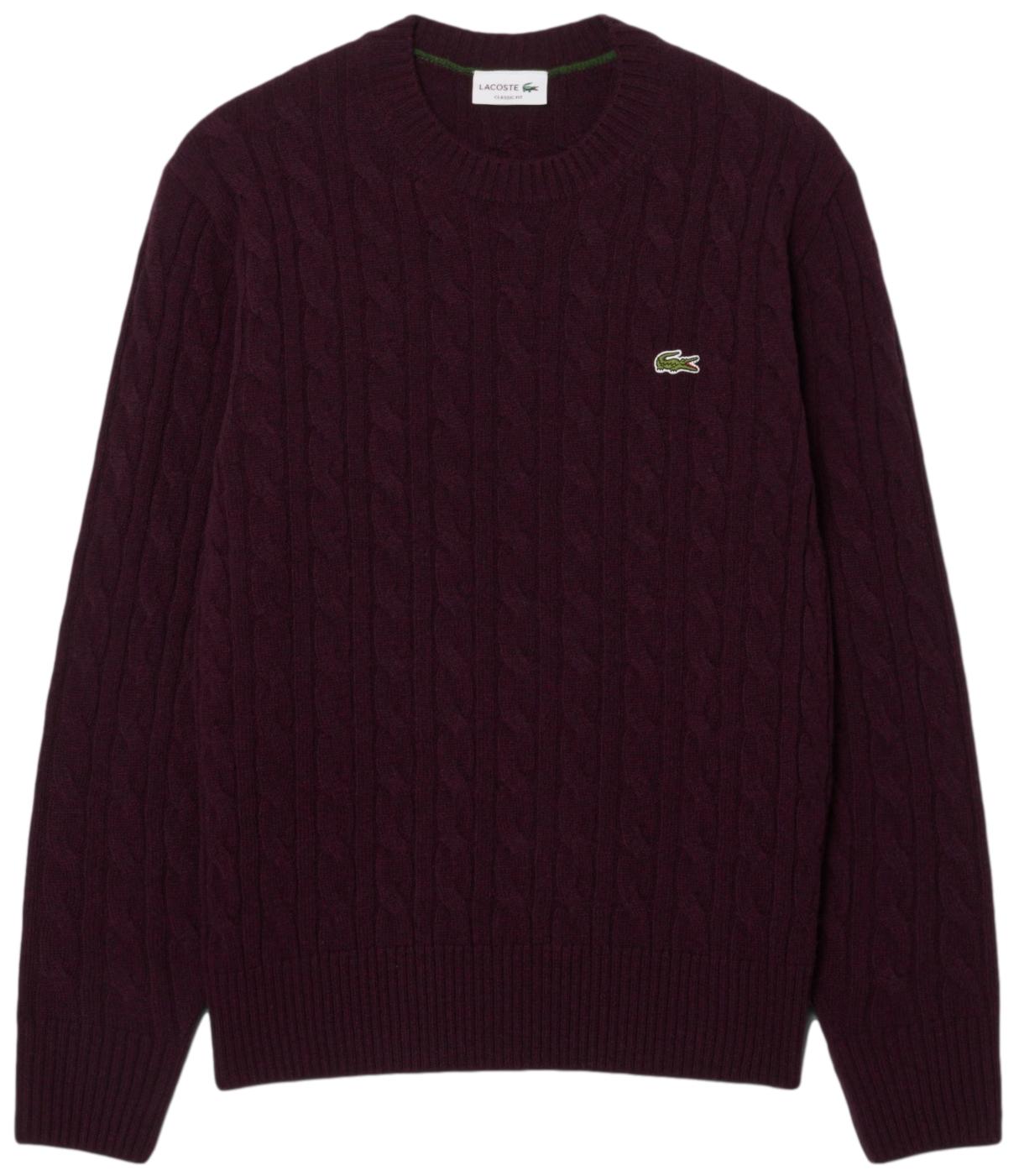 Lacoste Pullover da Uomo - Burgundy - Ah2924