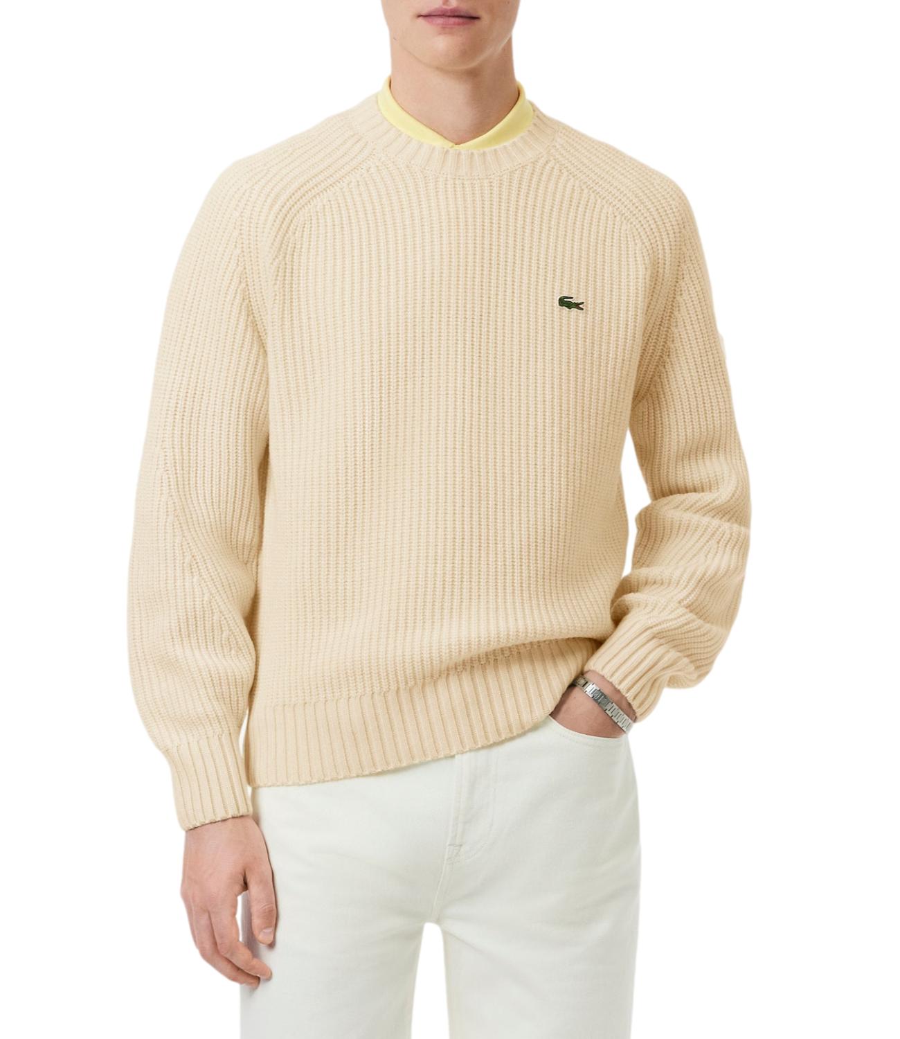 Lacoste Pullover da Uomo - Panna - Ah3142