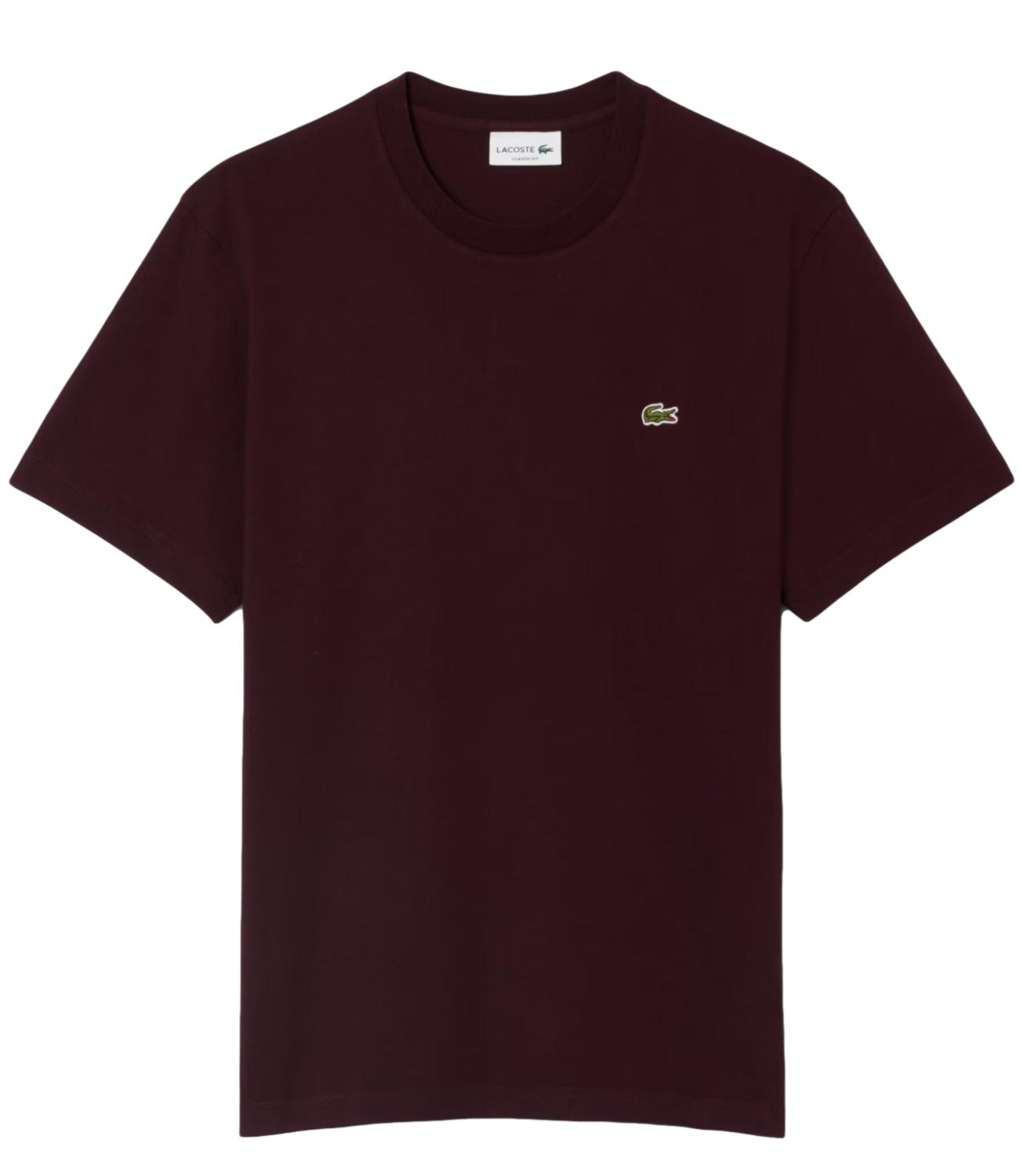 Lacoste T-Shirt da Uomo - Burgundy - Th7318