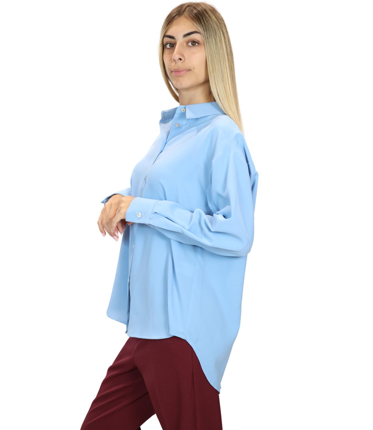 Le Streghe Camicia da Donna - Azzurro - A26ad118