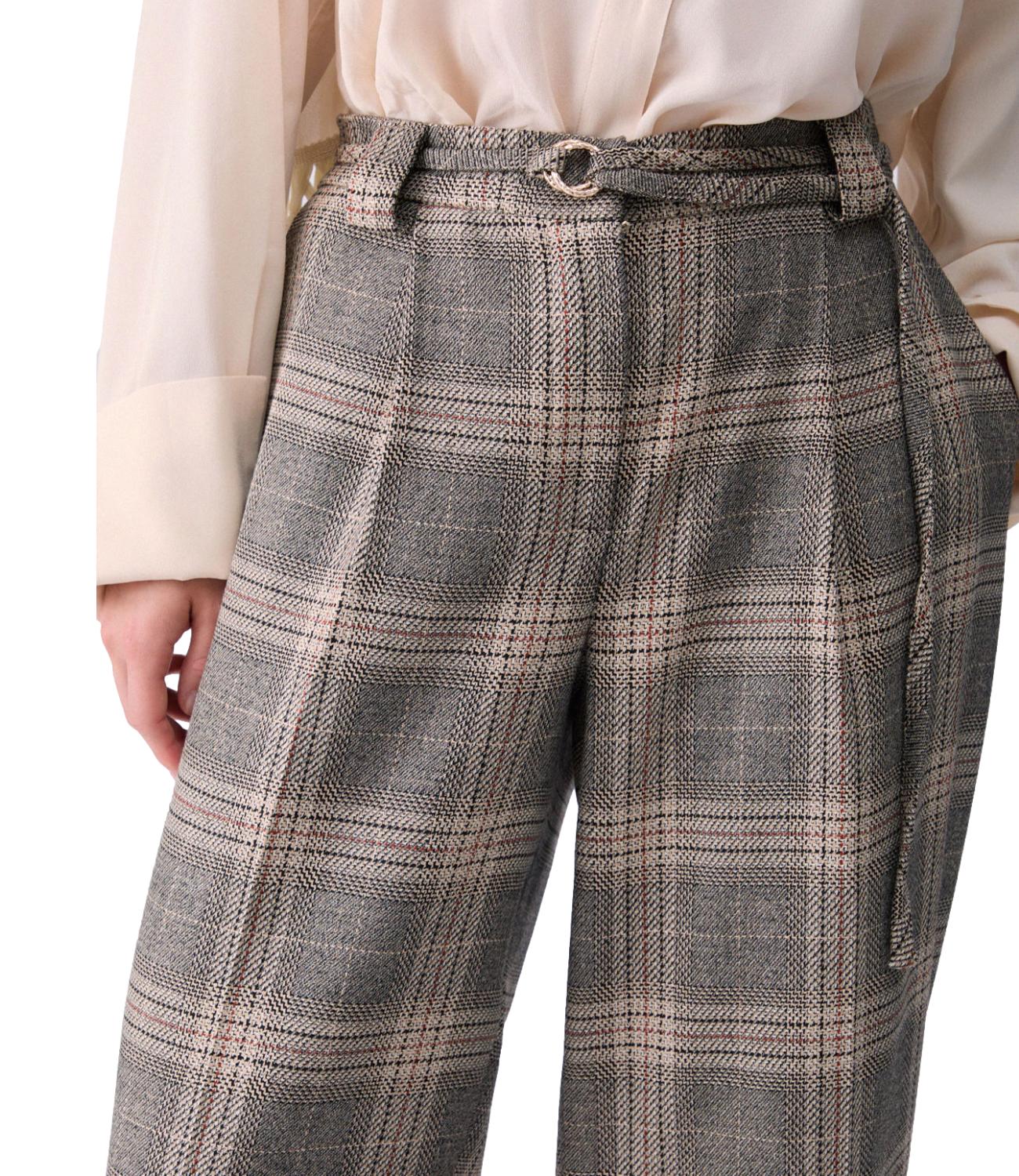 Liu jo Pantalone da Donna - Sandy Big Check - Cf6080t859a