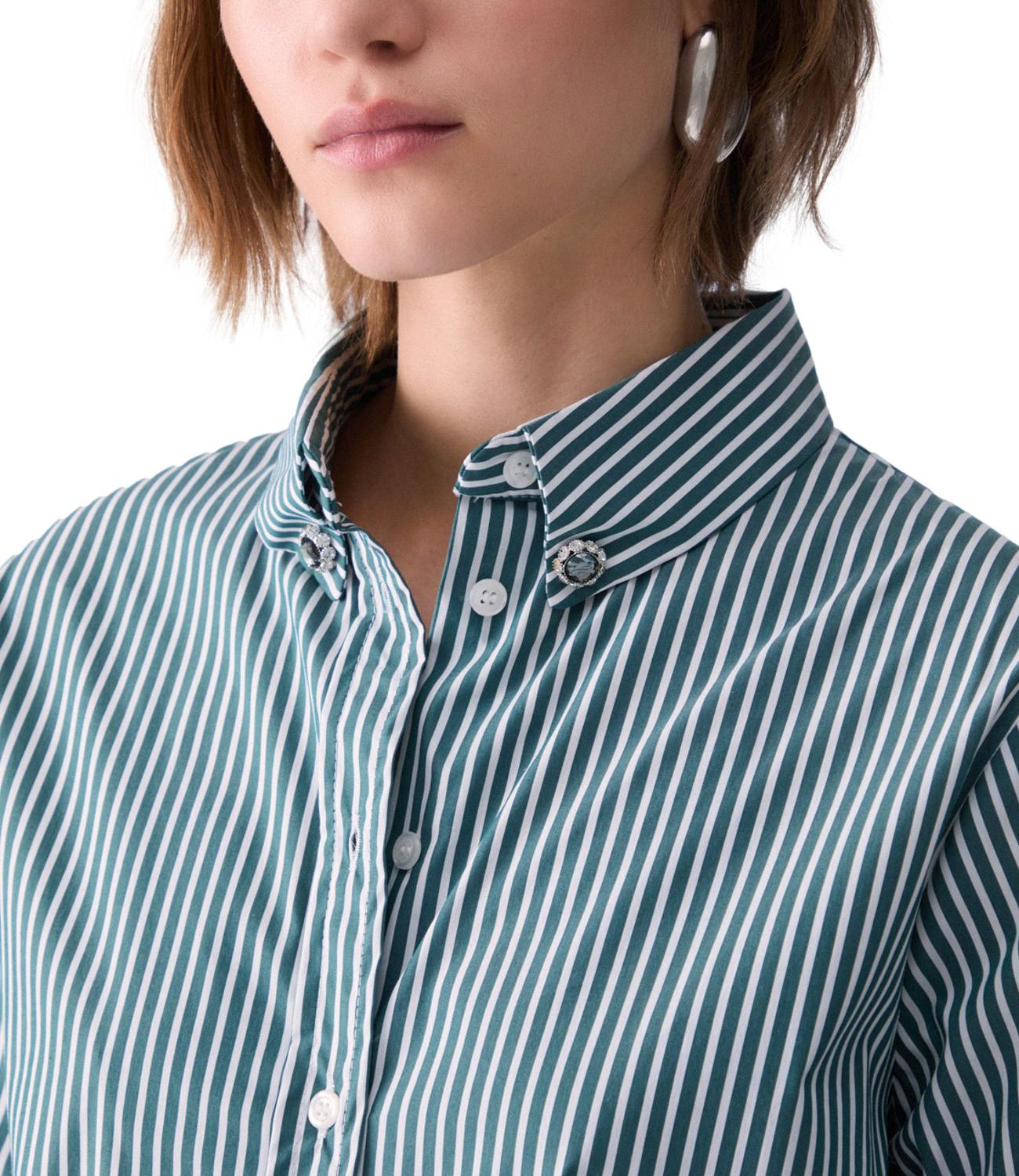 Liu jo Camicia da Donna - Dark Green/white - Cf6195t796a