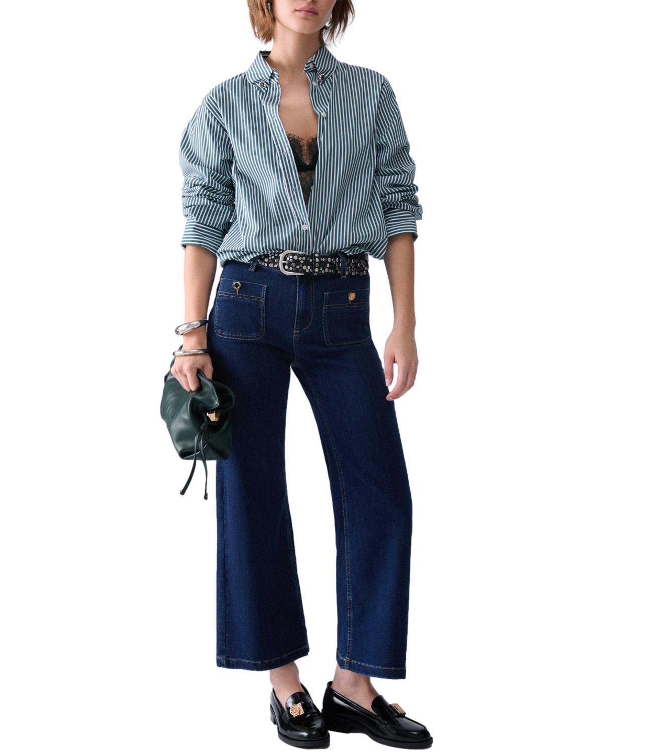 Liu jo Camicia da Donna - Dark Green/white - Cf6195t796a