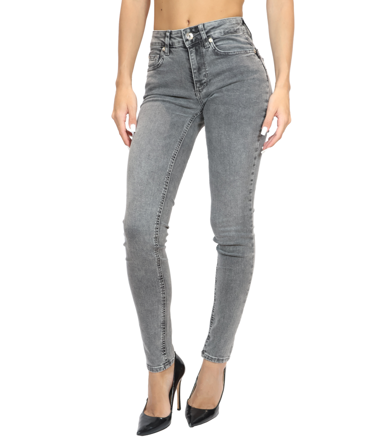 Liu jo Pantalone da Donna - Denim Grey Hope Wash - Uf6002d0357