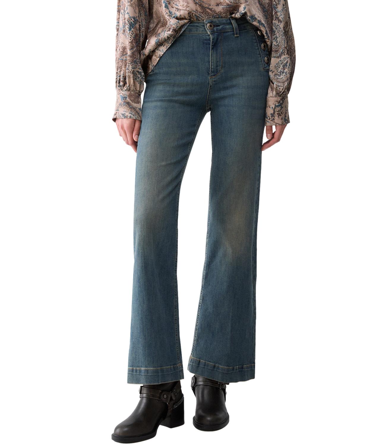Liu jo Pantalone Denim da Donna - Den.blue Dirty Jolie - Uf6093d0328