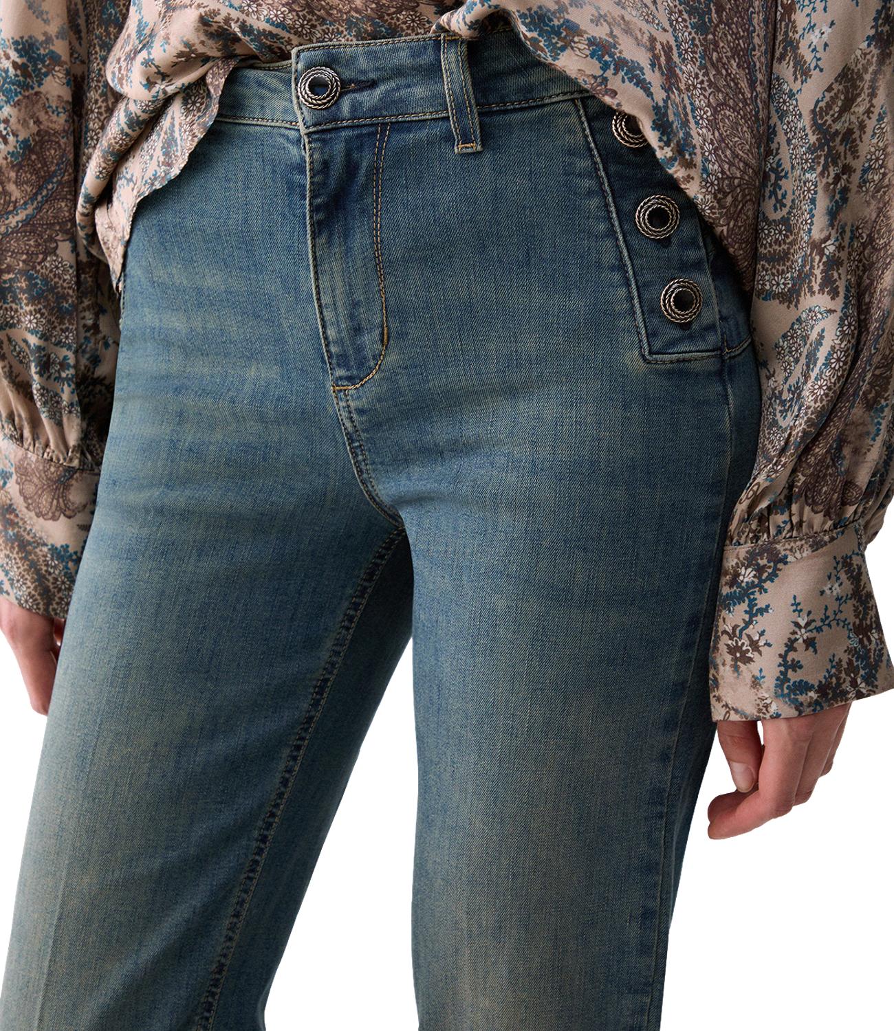 Liu jo Pantalone Denim da Donna - Den.blue Dirty Jolie - Uf6093d0328