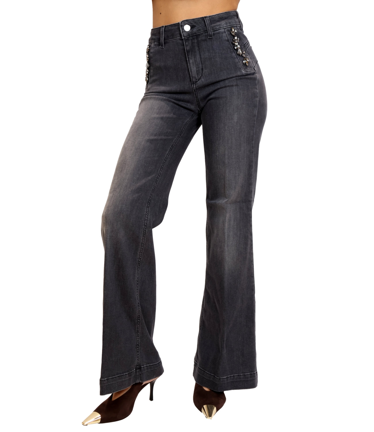 Liu jo Jeans da Donna - Den.grey Buttons Was - Uf6093d0375