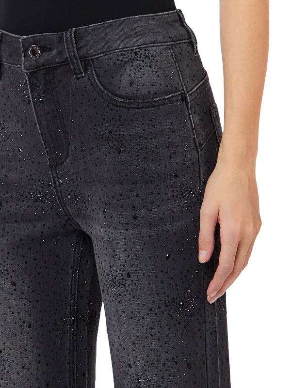 Liu jo Pantalone da Donna - Den.black Glam Wash - Uf6107d0423