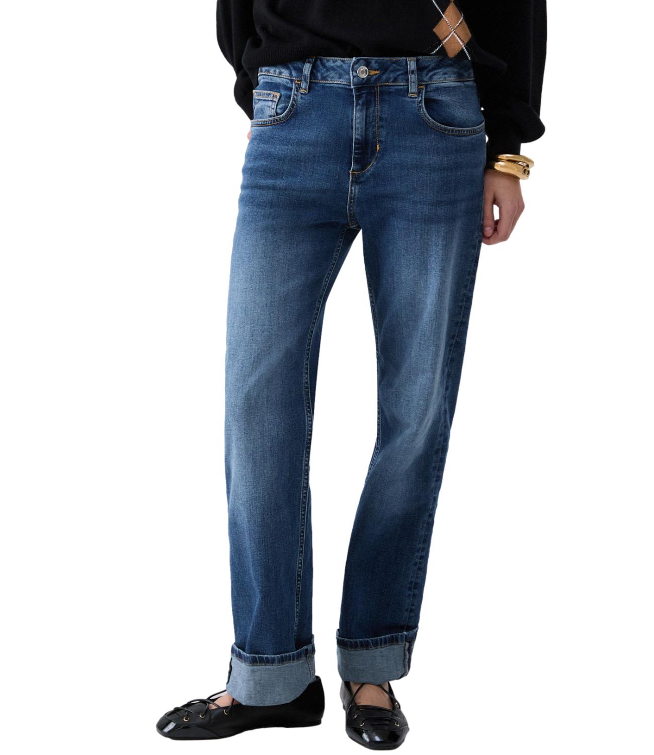 Liu jo Pantalone Denim da Donna - Den.blu Mid Comfort - Uf6225d0360
