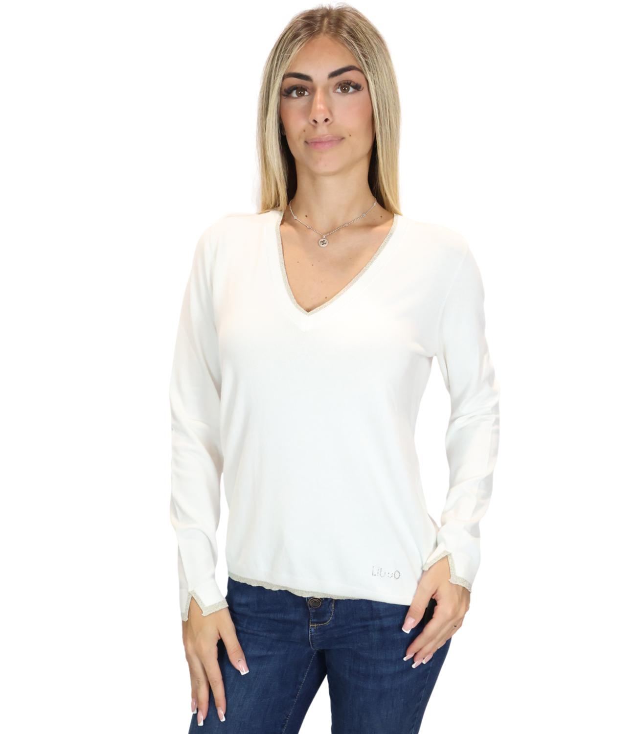 Liu jo Maglia da Donna - Bianco Lana - Wf6012ms49i