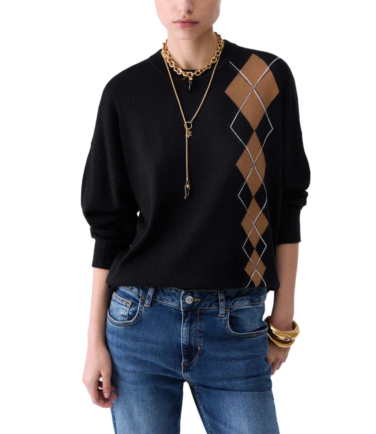 Liu jo Maglia da Donna - Ballantyne Black/bei - Wf6231ma16r