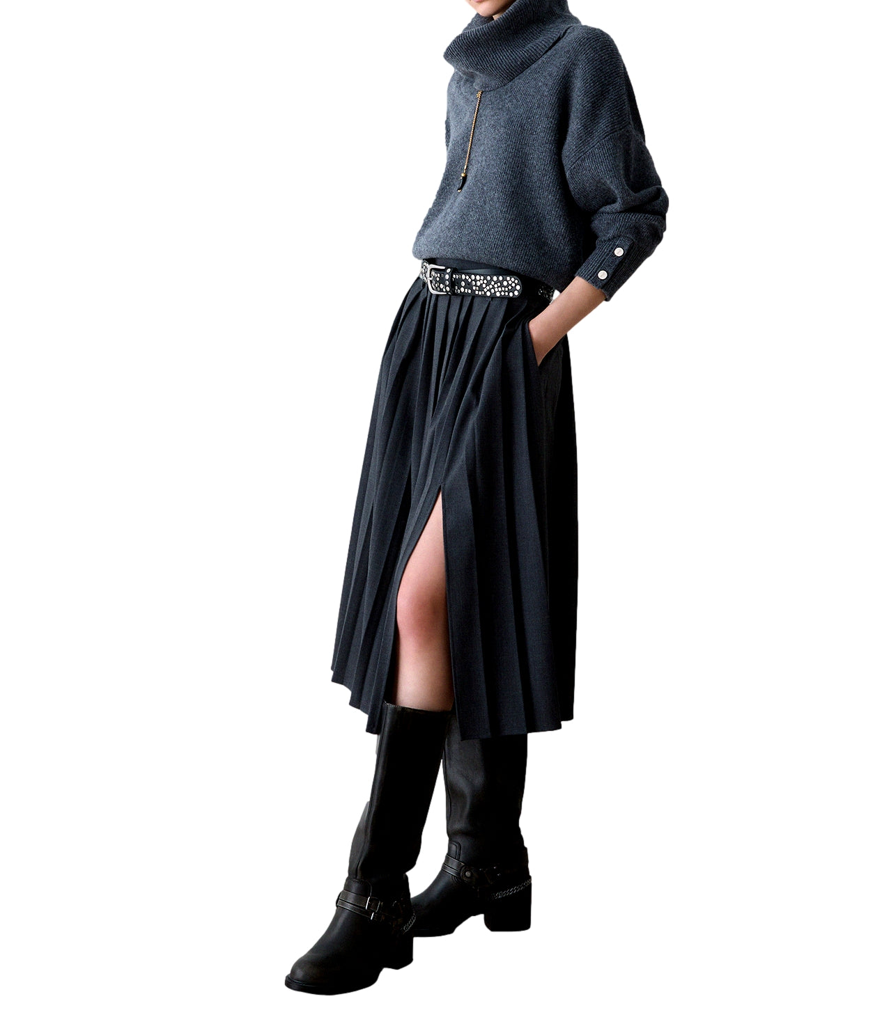 Liu jo Gonna da Donna - Dark Grey Melange - Wf6308t743a