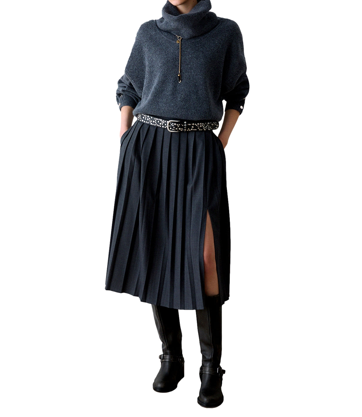 Liu jo Gonna da Donna - Dark Grey Melange - Wf6308t743a