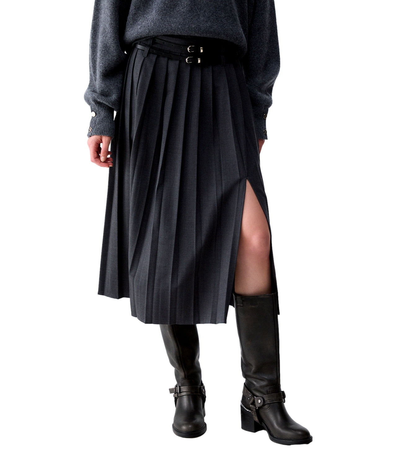 Liu jo Gonna da Donna - Dark Grey Melange - Wf6308t743a